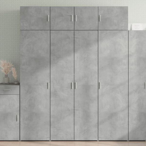 vidaXL Úložná skrinka betónovo sivá 80x42,5x225 cm kompozitné drevo