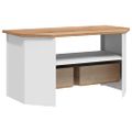 vidaXL Rohová TV skrinka biela 93x49x49 cm borovicový masív Panama Range