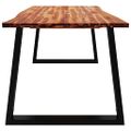 vidaXL Jedálenský stôl so živými hranami 200x90x75 cm akáciový masív