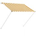 vidaXL Zaťahovacia markíza 100x150 cm žltá a biela