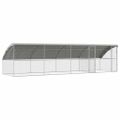 vidaXL Klietka pre sliepky 4 ks Strieborná 800 x 200 x 200 cm