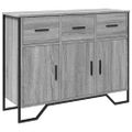 vidaXL Komoda sivá sonoma 97x32,5x74,5 cm kompozitné drevo