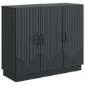 vidaXL Servírovacia skriňa Čierna 89 x 34,5 x 77 cm Kompozitné drevo