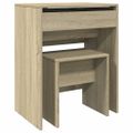 vidaXL Toaletný stolík a stolička dub sonoma 60x40x113,5 cm