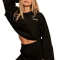 Dámska mikina Cropped Bliss Black - BeastPink, veľkosť L, veľkosť oblečenia L