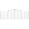 vidaXL Oblúkové gabionové koše 6 ks 400x50x120/140 cm pozink. železo