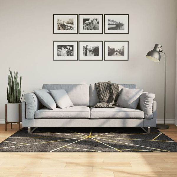 vidaXL Koberec umývateľný čierno-zlatý 120x180 cm