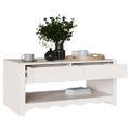 vidaXL Konferenčný stolík so zásuvkou Drammen Biela 99 x 55 x 45 cm