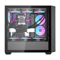 Počítačová skriňa Darkflash DS900WD (čierna) + 4 ventilátory