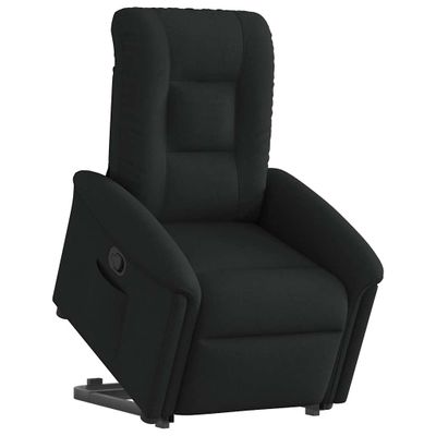 vidaXL Zdvíhacie sklápacie kreslo čierne látka