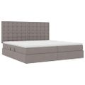 vidaXL Postel s úložným prostorem a matrací Sivohnedá 200 x 200 cm