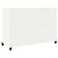vidaXL Komoda biela 100,5x39x72 cm oceľ