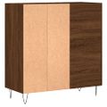 vidaXL Skrinka na platne hnedý dub 84,5x38x48 cm kompozitné drevo