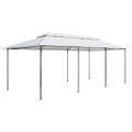 vidaXL Altánok so závesmi 600x298x270 cm, biely 180 g/m²