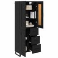 vidaXL Highboard 2 ks Čierny dub 69,5 x 34 x 180 cm