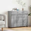 vidaXL Servírovacia skriňa FLORIN 88,5 x 30,5 x 73 cm Sivý Sonoma
