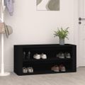 vidaXL Regál na topánky čierny 100x35x45 cm spracované drevo