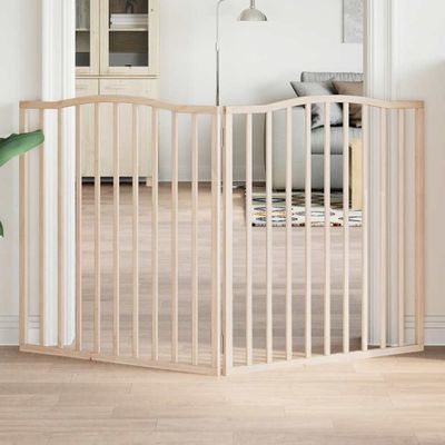 vidaXL Brána pre psa skladacia 2 panely 160 cm topoľové drevo