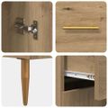 vidaXL Highboard Remeselný dub 69,5 x 34 x 180 cm Kompozitné drevo