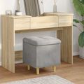 vidaXL Ottoman s Úložným Priestorom Svetlosivá 40 x 40 x 45 cm Zamat