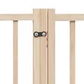 vidaXL Psia bránka s dvierkami, skladacia, 4 panely, 320 cm, masívne jedľové drevo