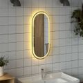 vidaXL LED kúpeľňové zrkadlo 80x35 cm oválne