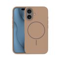 Silicone Thin Mag case for iPhone 16e / 17e brown