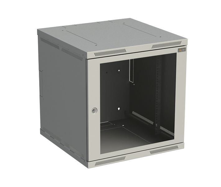 Rozvádzač nástenný SENSA 12U 600 mm, dvere sklo, RAL 7035, SENSA-12U-66-11-G