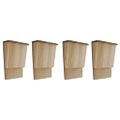 vidaXL Domček pre netopierov 4 ks 22x12x34 cm drevený