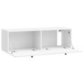vidaXL Nástenná TV skrinka 98 x 31 x 30 cm Biela s vysokým leskom