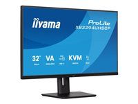 iiyama ProLite XB3294UHSCP-B1 - LED monitor - 31.5" - 3840 x 2160 4K @ 60 Hz - VA - 400 cd/m² - 3000:1 - 2 ms - HDMI, DisplayPort, USB-C - reproduktory - čierna, matná