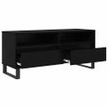 vidaXL TV skrinka so zásuvkou Čierny dub 100 x 34,5 x 44,5 cm