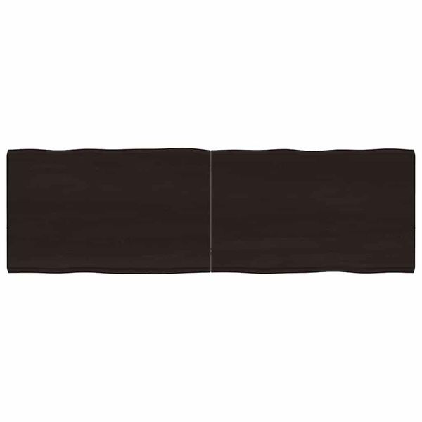 vidaXL Stolová doska tmavohnedá 160x50x(2-4)cm ošetrený masív hrany