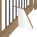 vidaXL Skladacia psia brána so stojanmi 4 ks Dub artisan 321 cm