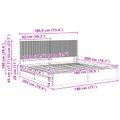 vidaXL Posteľový rám s úložným priestorom a čelom Biela 180 x 200 cm
