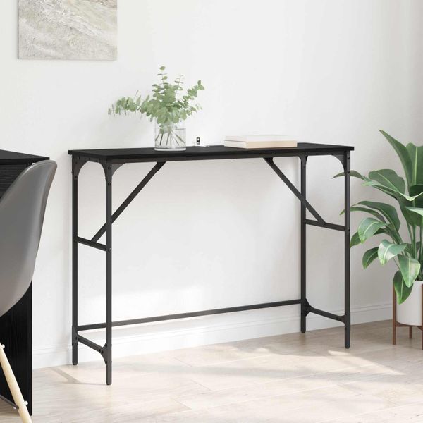 vidaXL Konzolový stôl Čierny dub 100 x 32 x 75 cm Kompozitné drevo