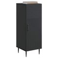 vidaXL Servírovacia skriňa Čierna 33 x 34,5 x 89,5 cm Kompozitné drevo