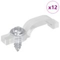 vidaXL LED páskové svorky Dĺžka 23,8 mm 12 ks Priehľadná