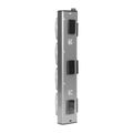 ORNO VIRONE FS-3 Povrchová rohová zásuvka 3x 230V, 2xUSB, nerez