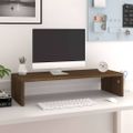 vidaXL Stojan na monitor hnedý dub 60x23,5x12 cm spracované drevo