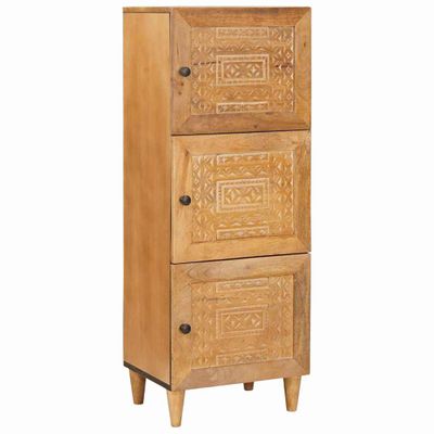 vidaXL Highboard Svetlohnedá 40 x 33 x 110 cm mangový masív