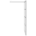 vidaXL Sprchová zástena s priehľadným ESG sklom 115x195 cm čierna