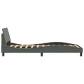 vidaXL Rám postele Dover tmavosivý 100x203 cm látka
