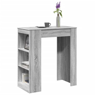 vidaXL Barový stôl police sivá sonoma 95x47x103,5 cm kompozitné drevo
