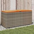 vidaXL Záhradný úložný box sivý 110x50x54 cm polyratan akáciové drevo
