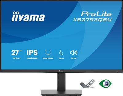 iiyama ProLite/XB2793QSU-B1/27''/IPS/QHD/75Hz/1ms/Čierna/3R