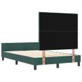 vidaXL Posteľ s pružinovým rámom Tmavozelená 120 x 190 cm Zamat