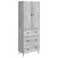 vidaXL Sada skríň 2 ks 66 x 34,5 x 90 cm Kompozitné drevo Sivý Sonoma