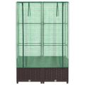 vidaXL Záhon s krytom na skleník ratanový vzhľad 80x40x138 cm