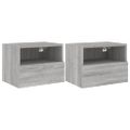 vidaXL TV nástenné skrinky 2ks sivé sonoma 40x30x30cm kompozitné drevo
